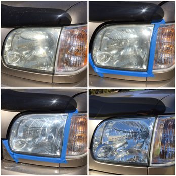 Excel Auto Detailing - Before and after the head lamp restoration!  They lenses look NEW! - Auto Detailing Near Me