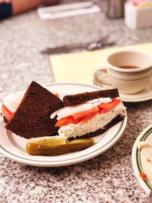 Photo of Barney Greengrass - New York, NY, US. whitefish sandwich on pumpernickel