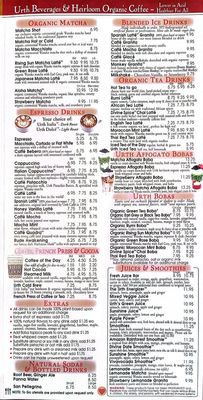 Menu photo 1 Urth Caffe Wynn Las Vegas Las Vegas, NV Menu photo 1 Urth Caffe Wynn Las Vegas Las Vegas, NV