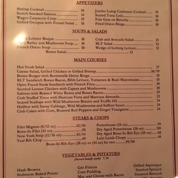 Bones - Lunch menu at Bone's! Loads of options for $15-18!!! The burger omg!!! - Steakhouses Near Me - Atlanta, Georgia