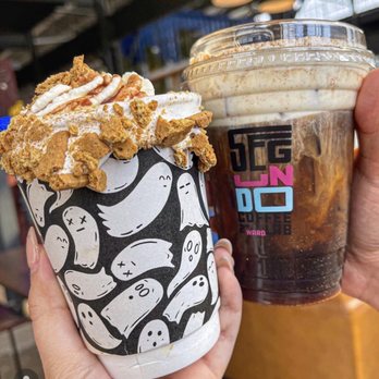 Segundo Coffee Lab - Spooky s'mores latte & Pumpkin Spice cold brew are definitely delicious!! - Coffee & Tea Near Me - Houston, Texas Segundo Coffee Lab - Spooky s'mores latte & Pumpkin Spice cold brew are definitely delicious!! - Coffee & Tea Near Me - Houston, Texas