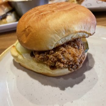 Tap & Barrel - Convention Centre - Happy hour chicken sandwich yum - Comfort Food Near Me - Vancouver, British Columbia