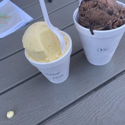 Doodle's Homemade Sorbets and Ices - Mango peach and cookies & cream