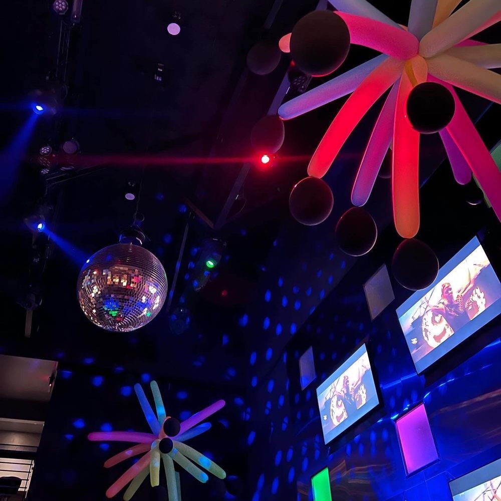 Badlands - a disco scene with disco lights and balloons - Dance Clubs Near Me - Sacramento, California