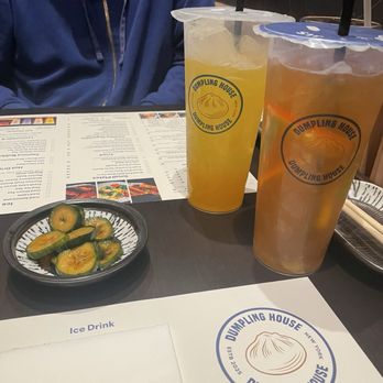 Dumpling House - Iced Green Tea-Mango Bubble Tea- - Bubble Tea Near Me - New City, New York