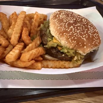 Sparkys BBQ and Espresso - Green Chili Cheeseburger with fries - Burgers Near Me - Hatch, New Mexico Sparkys BBQ and Espresso - Green Chili Cheeseburger with fries - Burgers Near Me - Hatch, New Mexico