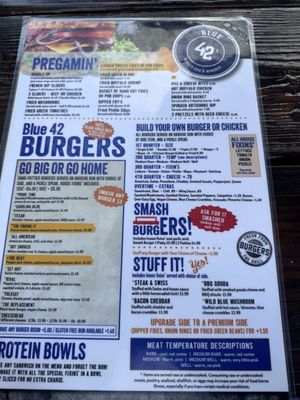Menu photo 1 Blue 42s Burger Bar Morganton, NC Menu photo 1 Blue 42s Burger Bar Morganton, NC
