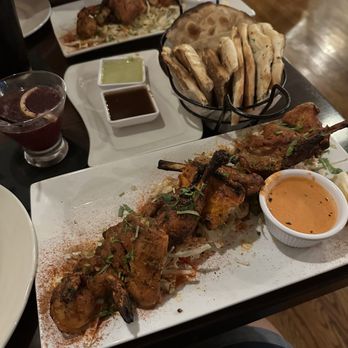 Taaza Indian Cuisine - Chef's Mixed Grill,Blueberry martini and Bread Basket. - Indian Near Me - Roanoke, Virginia Taaza Indian Cuisine - Chef's Mixed Grill,Blueberry martini and Bread Basket. - Indian Near Me - Roanoke, Virginia