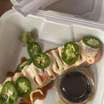Beyond Restaurant & Lounge - E26. Angry Salmon Roll (takeout) - Asian Fusion Near Me - Harrisonburg, Virginia