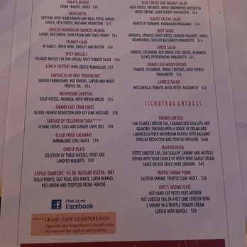 Grand Cafe Key West - Menu - New American Near Me - Key West, Florida Grand Cafe Key West - Menu - New American Near Me - Key West, Florida