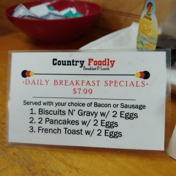 Country Foodly - Menu specials! - Breakfast & Brunch Near Me - Gainesville, Florida