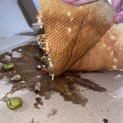 A's Pizza - Soggy zoom in. This never had happened before and I order mushroom pizza where ever I go. Even from here.