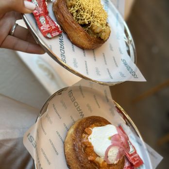 Swadesi Cafe - Samosa Chaat Croissant and Butter Chicken Croissant - Bakeries Near Me - Chicago, Illinois Swadesi Cafe - Samosa Chaat Croissant and Butter Chicken Croissant - Bakeries Near Me - Chicago, Illinois