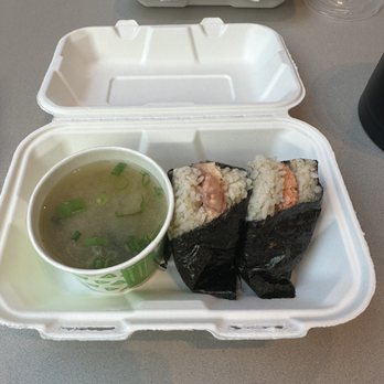 Onigilly - Santa Clara - Miso Soup Set w/2 Onigilly- baked salmon and spicy tuna poke - Japanese Near Me - Santa Clara, California Onigilly - Santa Clara - Miso Soup Set w/2 Onigilly- baked salmon and spicy tuna poke - Japanese Near Me - Santa Clara, California