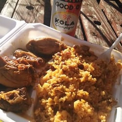 Ocean Cafe - Oxtails and chicken w rice, beans, gravy. wouldn't recommend the soda but the food makes me very happy.