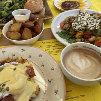 Cafe on 27 - Yah dog Waffle Benedict, Moroccan Mocha for the drink - Breakfast & Brunch Near Me - Topanga, California