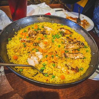 Olde Madrid - Salmon Paella - Spanish Near Me - Racine, Wisconsin