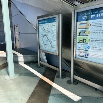 BART - Coliseum Station - Map of Bart system and instructions 8.2022 - Train Stations Near Me - Oakland, California