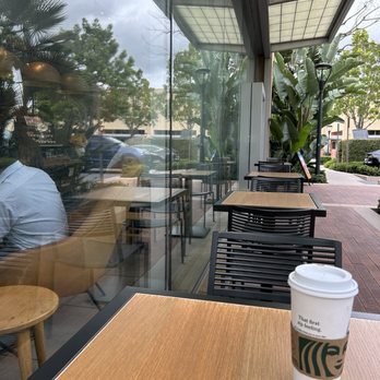 Starbucks - door tables and seating ! - Coffee & Tea Near Me - Irvine, California