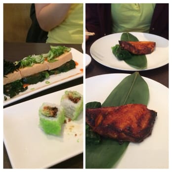 Marks and Spencer - Grilled Black Cod, crispy salmon skin roll and tofu salad. All brilliantly done. - Japanese Near Me - London, XGL Marks and Spencer - Grilled Black Cod, crispy salmon skin roll and tofu salad. All brilliantly done. - Japanese Near Me - London, XGL