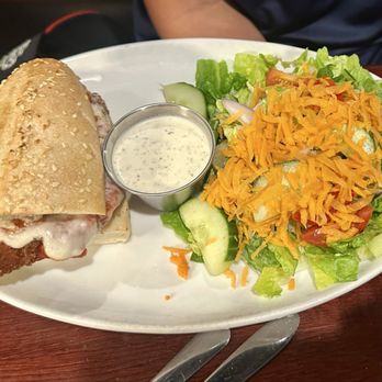 Basilico Italiano - Lunch Duo: Chicken Parmesan sandwich with garden salad - Italian Near Me - Concord, North Carolina