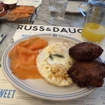 Russ & Daughters Cafe - Sunny side but with over medium eggs - Bagels Near Me - New York, New York