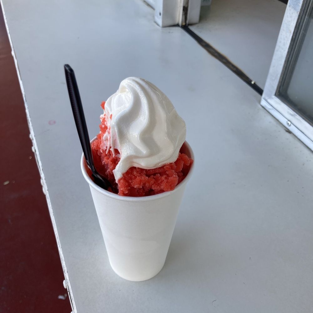 Strawberry Gelato and vanilla