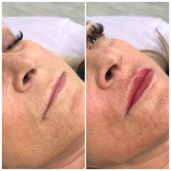 Perfect Pout SB - Before Lip blush and directly after - Makeup Artists Near Me - Santa Barbara, California