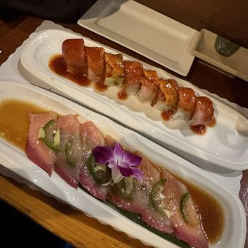 Kanpai Sushi - Shinto roll and hamachi carpaccio - Japanese Near Me - Pismo Beach, California