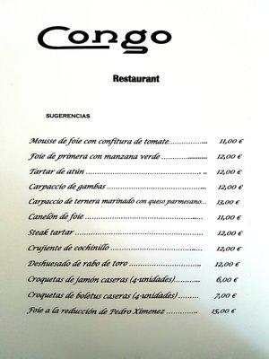 Menu photo 1 Bar Congo Valencia, V