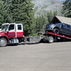 AA Towing - Our flat bed doing a wonderful job on an F350