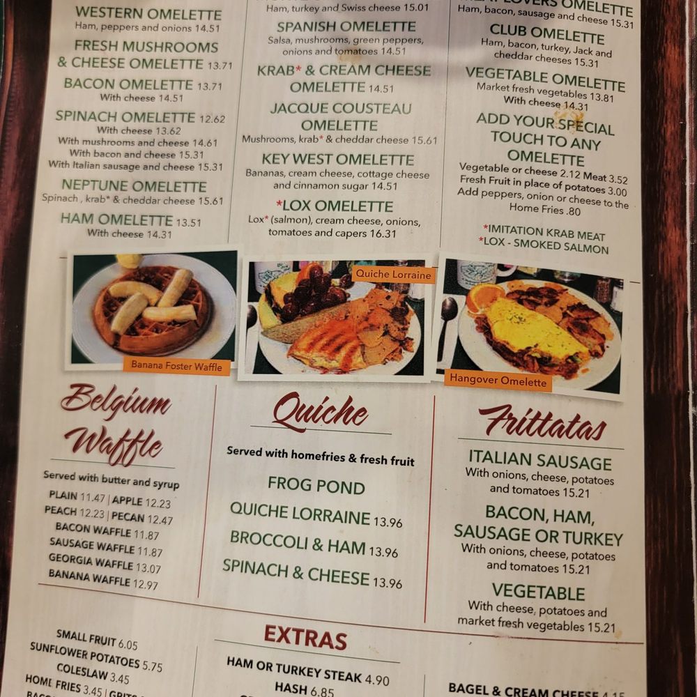 The Frog Pond - Menu - Breakfast & Brunch Near Me - St Pete Beach, Florida The Frog Pond - Menu - Breakfast & Brunch Near Me - St Pete Beach, Florida