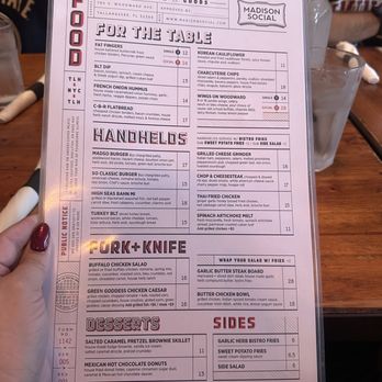 Madison Social - Menu - New American Near Me - Tallahassee, Florida