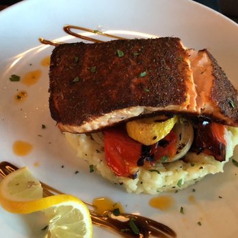 Prime One Eleven - Blackened salmon, mixed veg, risotto - Beer, Wine & Spirits Near Me - Trumbull, Connecticut Prime One Eleven - Blackened salmon, mixed veg, risotto - Beer, Wine & Spirits Near Me - Trumbull, Connecticut