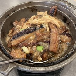 Cafe New Honolulu - Eggplant, tofu and salt fish