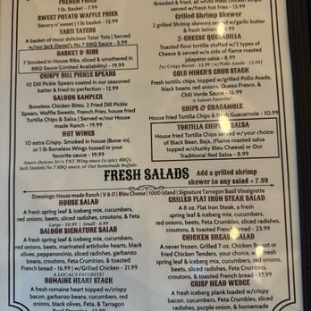 Joshua Tree Saloon - Menu - Dive Bars Near Me - Joshua Tree, California