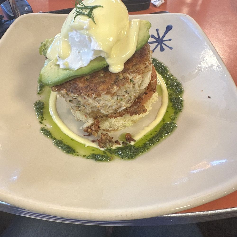 Snooze, an A.M. Eatery - Parmesan-Panko Crab Cake Benedict* - Breakfast & Brunch Near Me - Tucson, Arizona Snooze, an A.M. Eatery - Parmesan-Panko Crab Cake Benedict* - Breakfast & Brunch Near Me - Tucson, Arizona