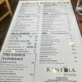 Kinfolk Southern Kitchen - Menu - Southern Near Me - Washington, DC, District of Columbia Kinfolk Southern Kitchen - Menu - Southern Near Me - Washington, DC, District of Columbia