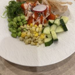 Tuna poke with very spicy sauce Tuna poke with very spicy sauce