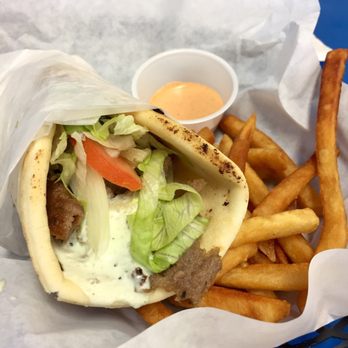 It's Greek To Me - a pita and fries - Greek Near Me - Lubbock, Texas It's Greek To Me - a pita and fries - Greek Near Me - Lubbock, Texas