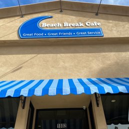 Exterior outside entrance of Beach Break Cafe - Oceanside, California Exterior outside entrance of Beach Break Cafe - Oceanside, California