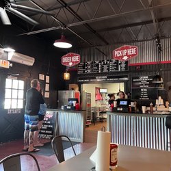 Fat Boys BBQ - Front counter... Order first, get a number and take a seat to await your food!