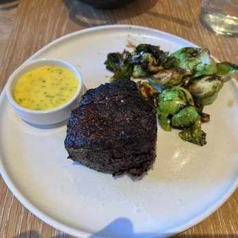 Clark & Bourbon - Filet and Brussels sprouts - Whiskey Bars Near Me - St Louis, Missouri