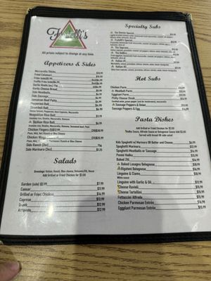 Menu photo 7 Fratelli's Pizza Kitchen Henderson, NV