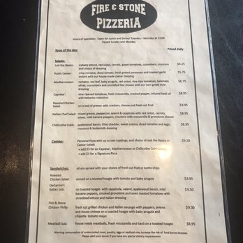 Fire & Stone Pizzeria - Menu - Pizza Near Me - Chillicothe, Ohio