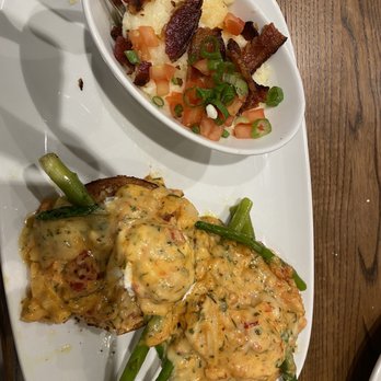 Another Broken Egg Cafe - Lobster Benedict and city grits! Very good! - American Near Me - Austin, Texas Another Broken Egg Cafe - Lobster Benedict and city grits! Very good! - American Near Me - Austin, Texas