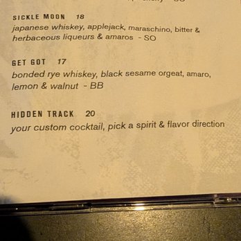 Laylow - Menu (changes regularly) - Cocktail Bars Near Me - Asbury Park, New Jersey