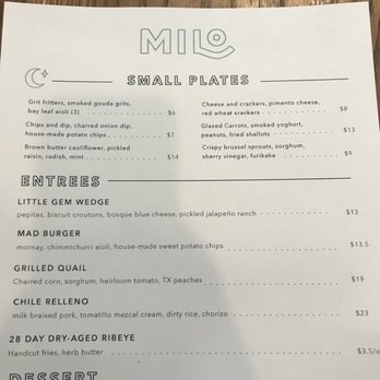 Milo - Food menu will be constantly changing - Breakfast & Brunch Near Me - Waco, Texas