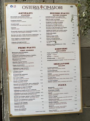 Menu photo 2 Osteria Cimatori Trenta Florence, FI