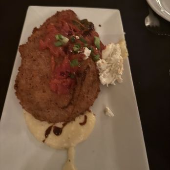 Vic's On the River - Fried Green Tomatoes with goat cheese - Seafood Near Me - Savannah, Georgia Vic's On the River - Fried Green Tomatoes with goat cheese - Seafood Near Me - Savannah, Georgia